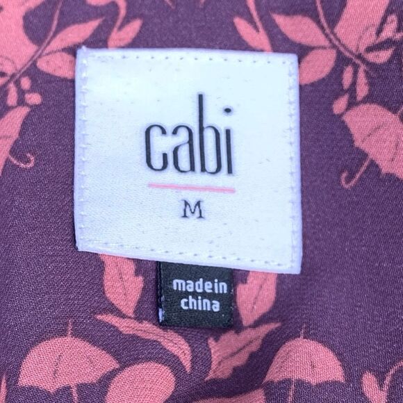 Cabi Cameo Top Red/Purple Sleeveless Blouse Toile V-neck Reversible. Medium. EUC - Picture 6 of 7